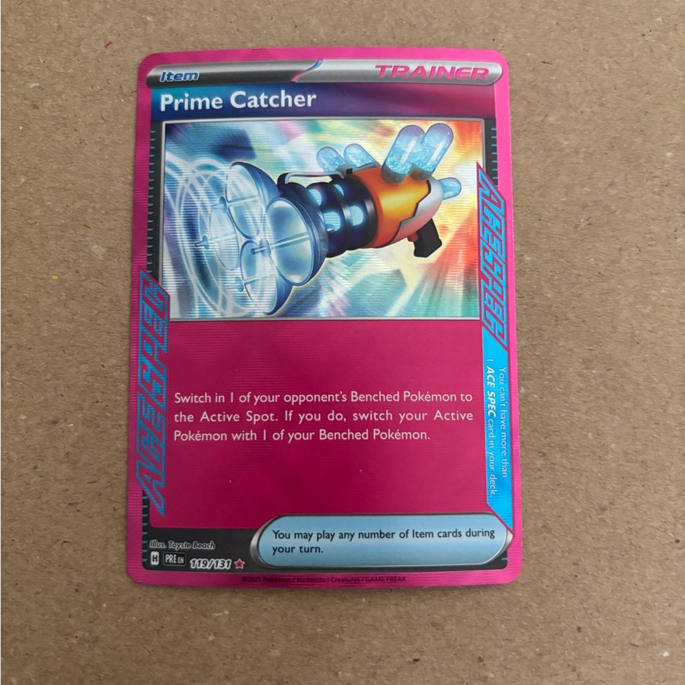 Pokemon Trainer Prime Catcher Pink Blue Card
